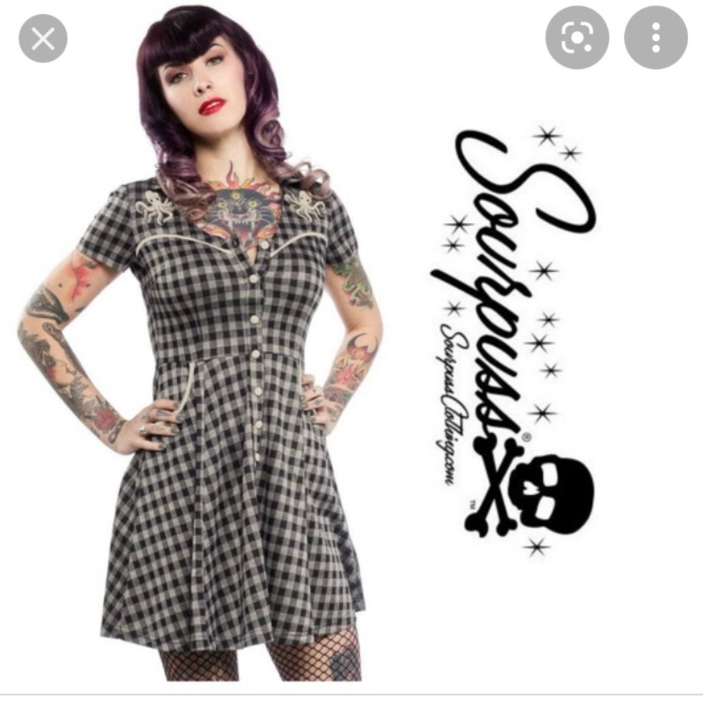 Sourpuss octopus western rockabilly dress